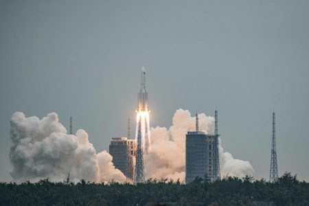 China launches space station core module Tianhe