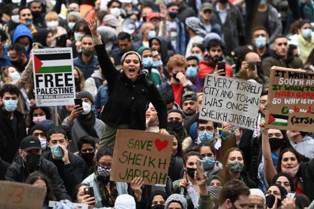 In London, protests held in solidarity with Palestinians