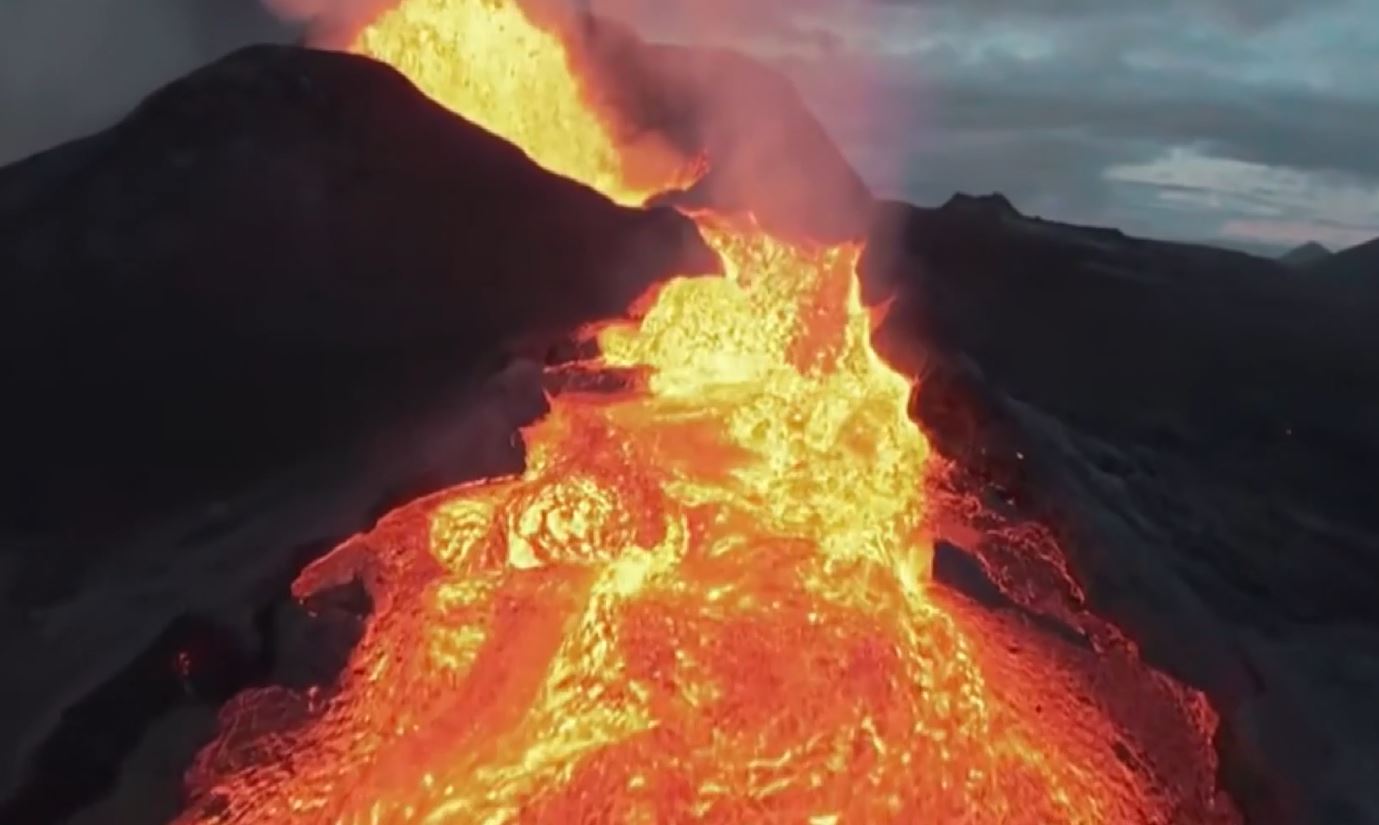 Drone crashes into erupting volcano in Iceland - IHA News