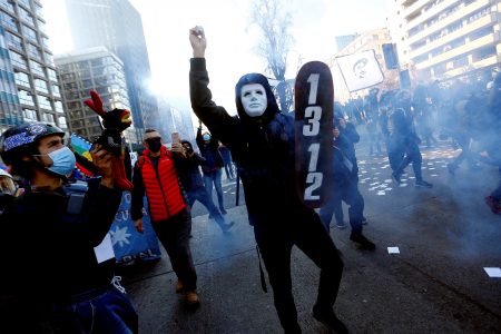 protests against rewriting new constitution in chile