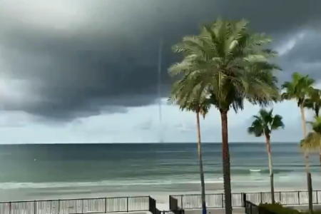 waterspouts spotted near florida beach