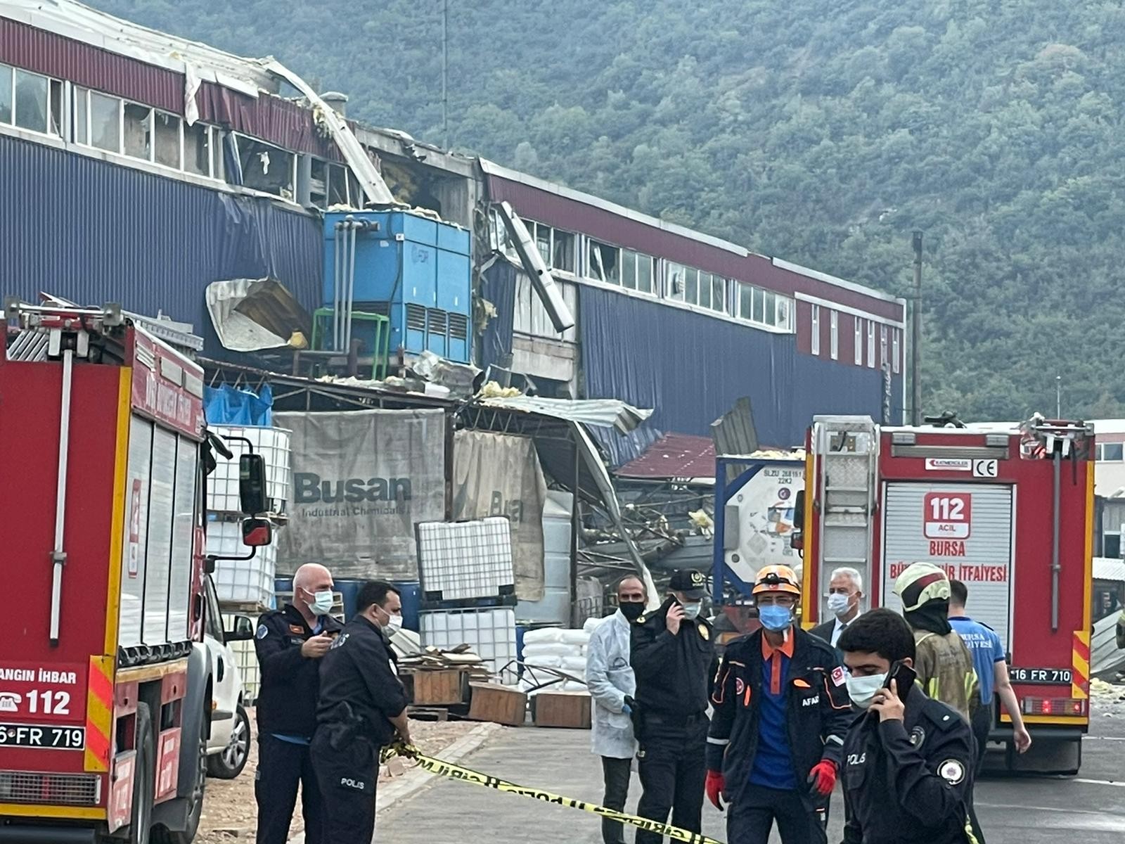 plastics factory explosion in turkey's bursa IHA News