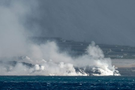 Lava continues spilling into the sea, covering more water in Atlantic ocean