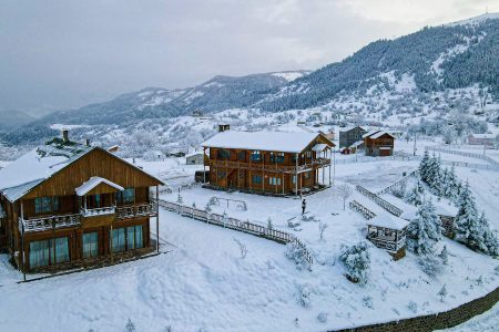 şavşat town in turkey looks stunning during snow glazed winter
