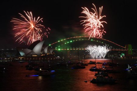 New Zealand meets 2022 with light shows