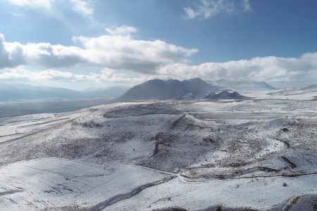 After snowfall, Nemrut Mountain turned into a visual feast