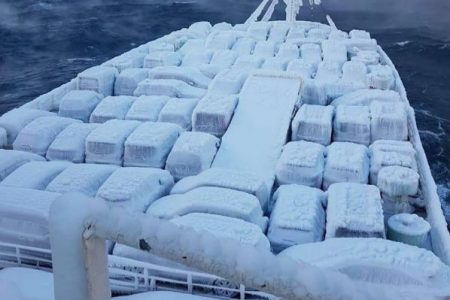 Vehicles on the ship to Russia froze up during shipment