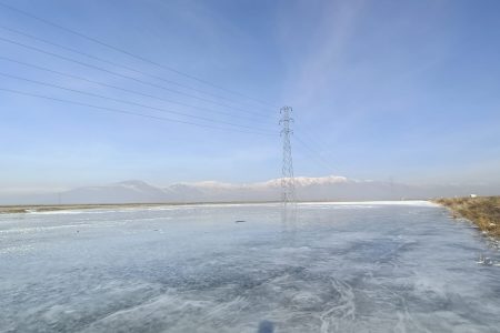 Frozen rivers in Erzurum revealed postcard images