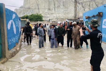 flash floods rip through houses, roads in pakistan