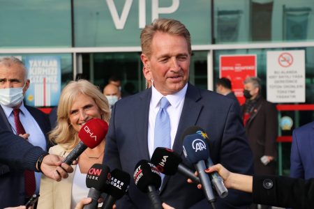US new Ambassador to Turkey Jeffry Lane Flake arrives to Ankara