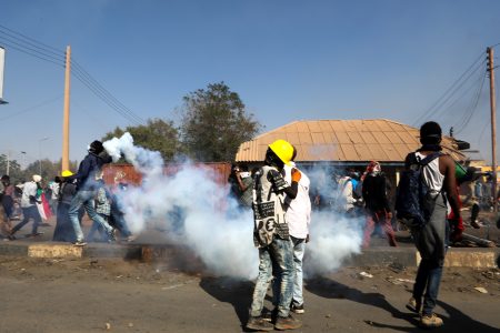 clash at protests against military coup in Sudan
