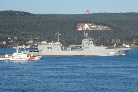 3 Russian Navy ships passes through Dardanelles Strait