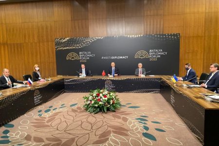 Russian and Ukrainian Foreign Ministers meet for peace talks in Turkey’s Antalya