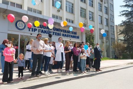 Balloons met with the sky for sick children at Uludağ University, Turkey