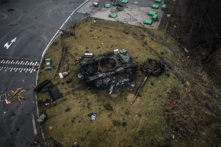 Traces of Ukraine war has been captured near Kyiv