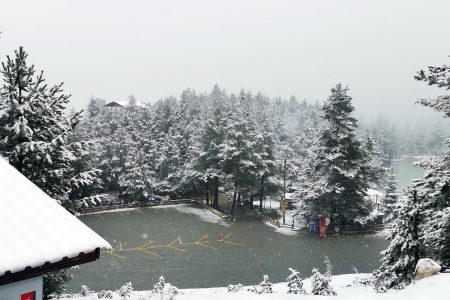 Mountains were covered in snow despite May in Gümüşhane city