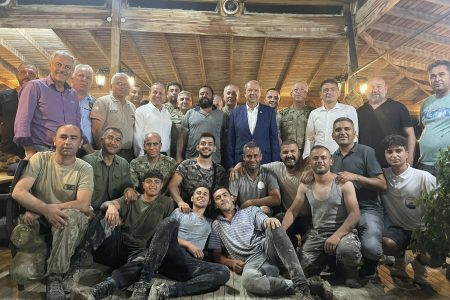 Torrential rain extinguished the forest fire in the TRNC