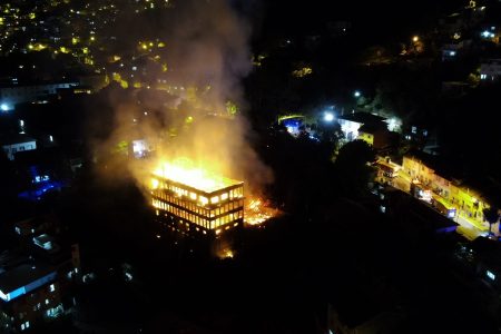 Historical sericulture factory in turkey catches fire