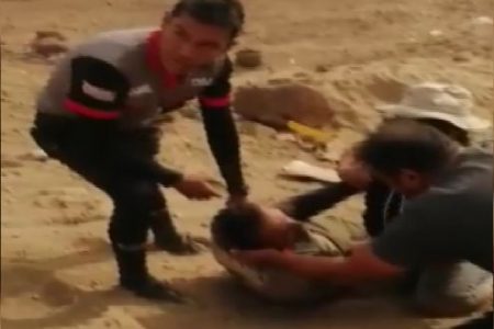 Football referee pushed into steep in Chile
