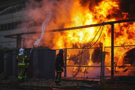 Russian missile attack on Kyiv infrastructure facility kills 2, injures 1