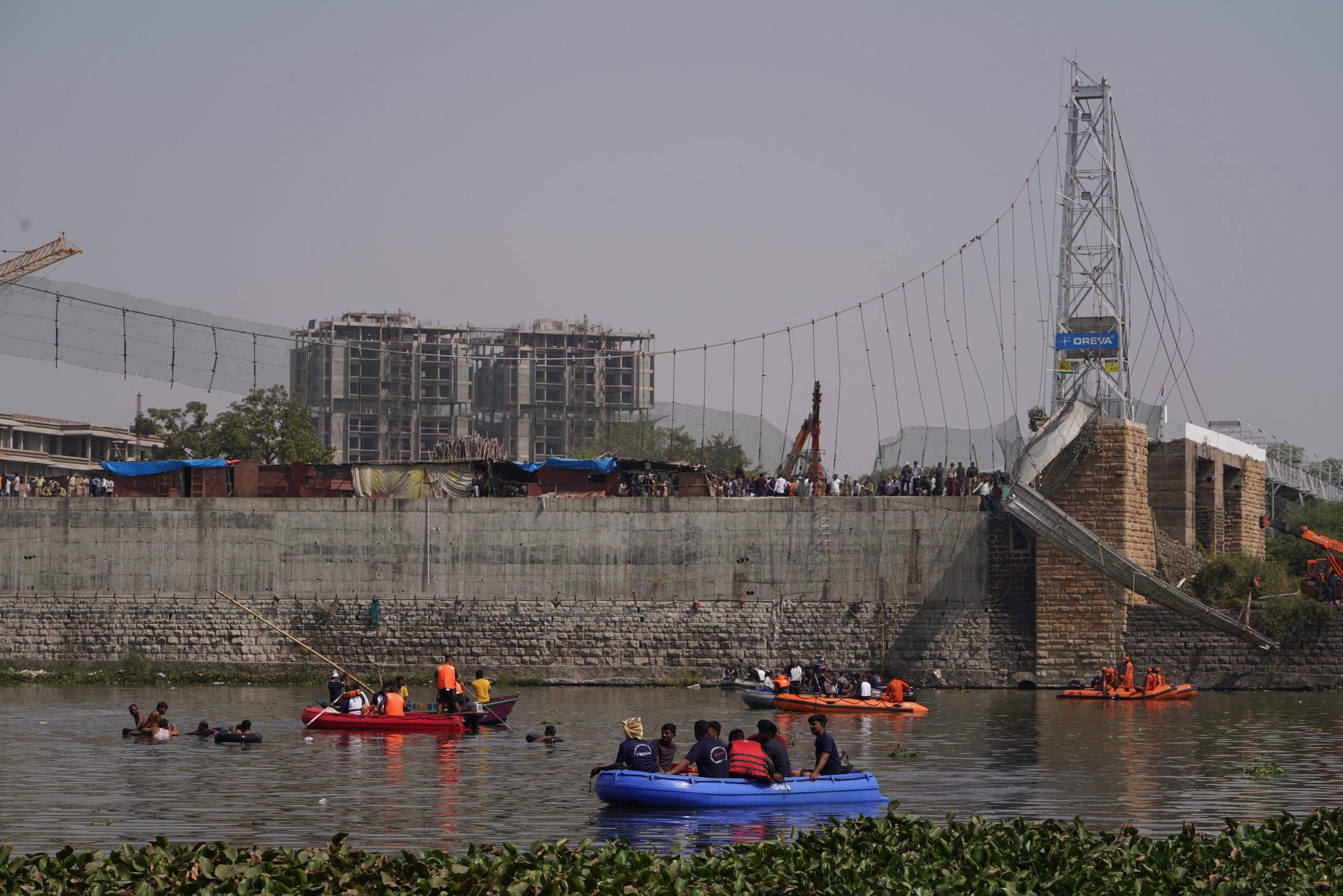 9 arrested after bridge accident in india IHA News