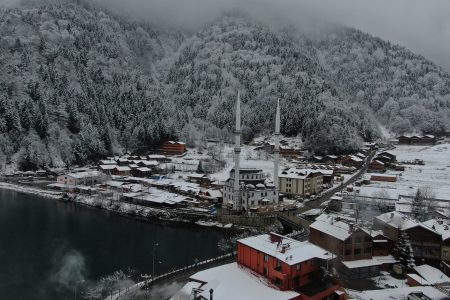 Snowfall in Turkey’s famed destination Uzungöl