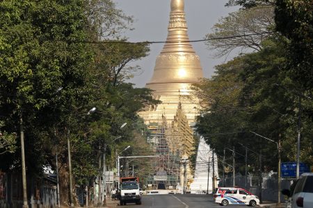 silent strike in myanmar leaves streets empty