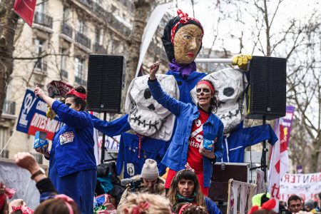 workers protested pension reform in france