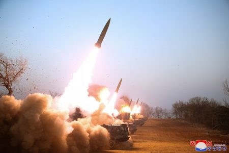 North Korean leader Kim Jong Un attended artillery drill