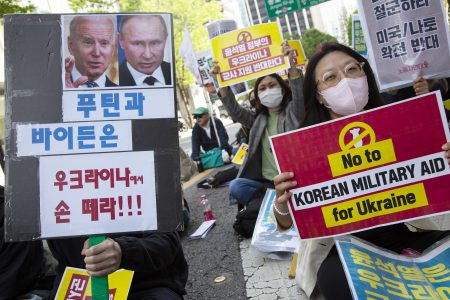 russia-ukraine war protested in north korea