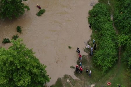 2 campers stuck in floodwaters rescued with helicopter in türkiye