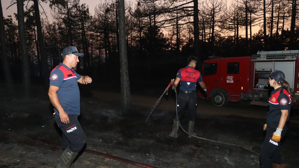 DENİZLİ'DE ORMAN YANGININDA 20 HEKTAR ALAN KÜL OLDU
