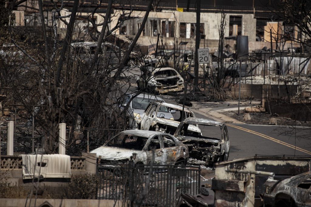 Lahaina wildfire aftermath in Hawaii