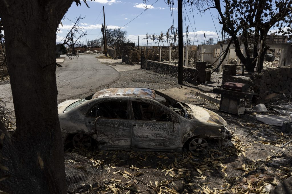 Lahaina wildfire aftermath in Hawaii