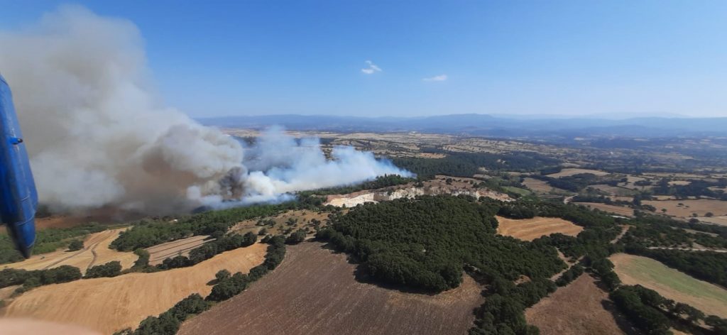 ÇAN'DA ORMAN YANGINI