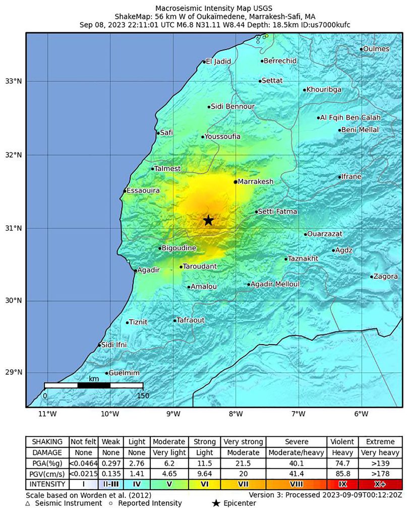 6.8-magnitude earthquake hits Morocco