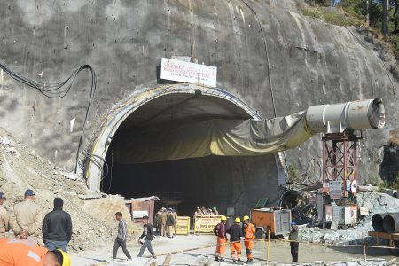 41 Workers Trapped in Tunnel Collapse Await Rescue in India