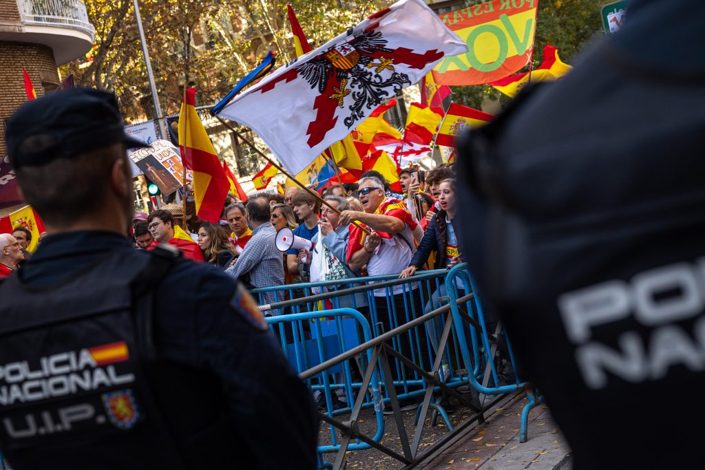 Rally in Madrid against amnesty of Catalan separatist leaders