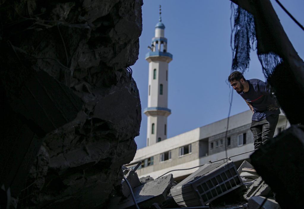 Search operations following airstrikes on northern Gaza