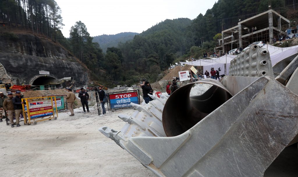 Rescue operation efforts continue for 41 trapped workers in Indian tunnel