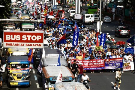 Jeepney Drivers Protest Ban on Old Vehicles