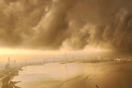 Extremely Thick Clouds Linger Over Izmir