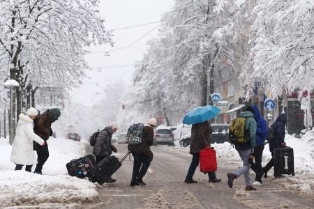 Southern Germany Battling With Heavy Snowfall