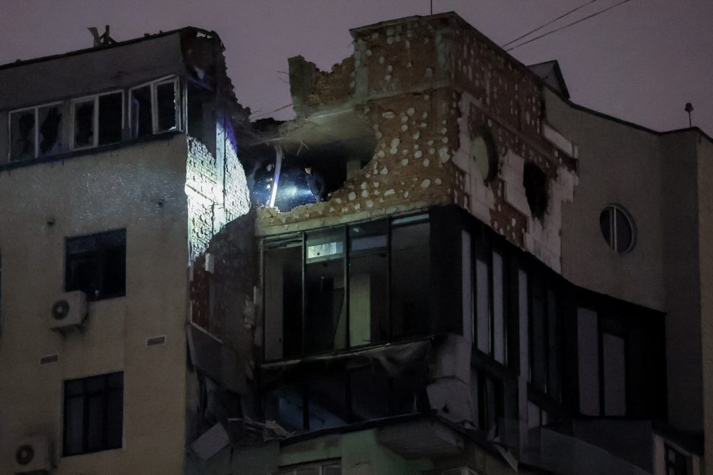 At least two injured in Russian drone attack on residential building in Kyiv