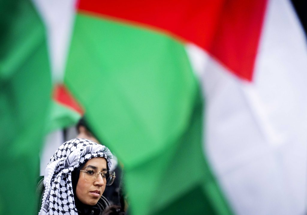 Protests during ICJ hearing of genocide case against Israel, in The Hague