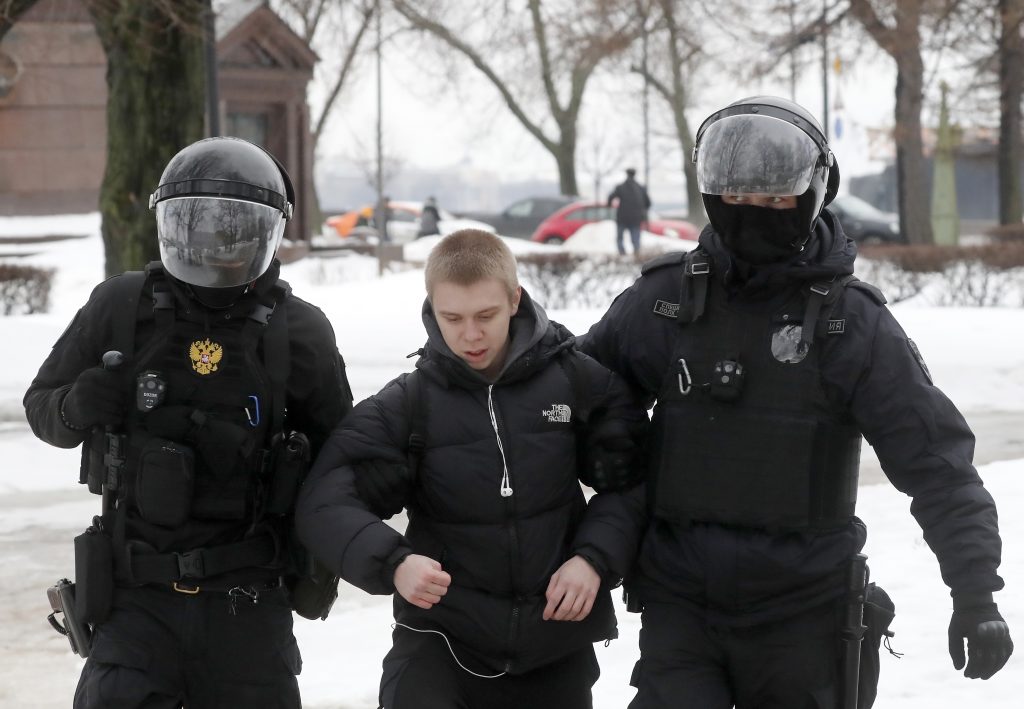 Vigil in St. Petersburg after Alexei Navalny's death