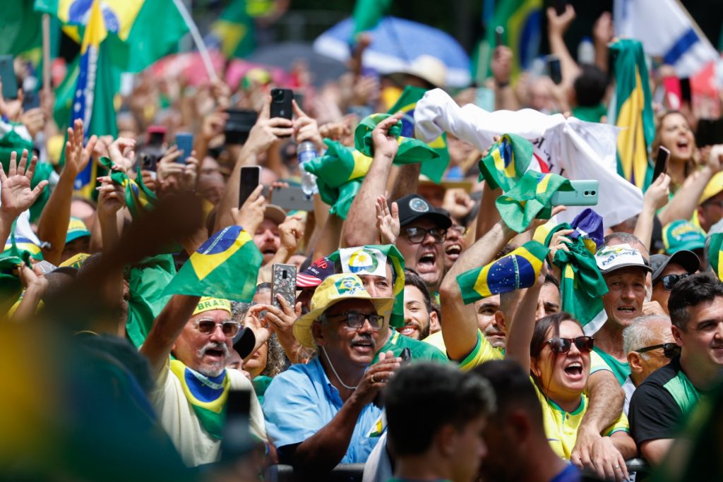 Supporters of Brazilian former President Bolsonaro rally in Sao Paulo