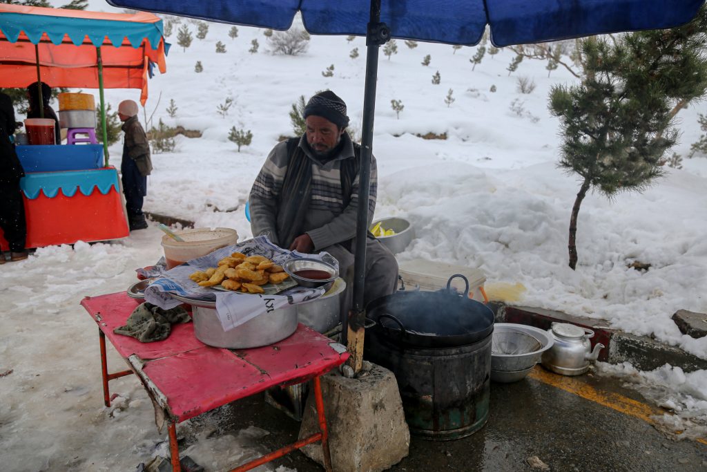 Snowfall in Kabul, Afghanistan