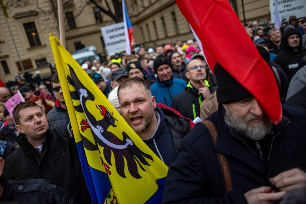 Czech farmers protest in Prague