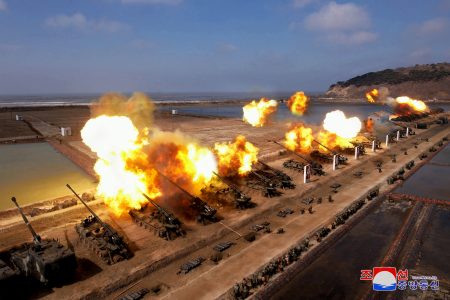 North Korea Conducts Artillery Drill in response to US-South Korean Drills